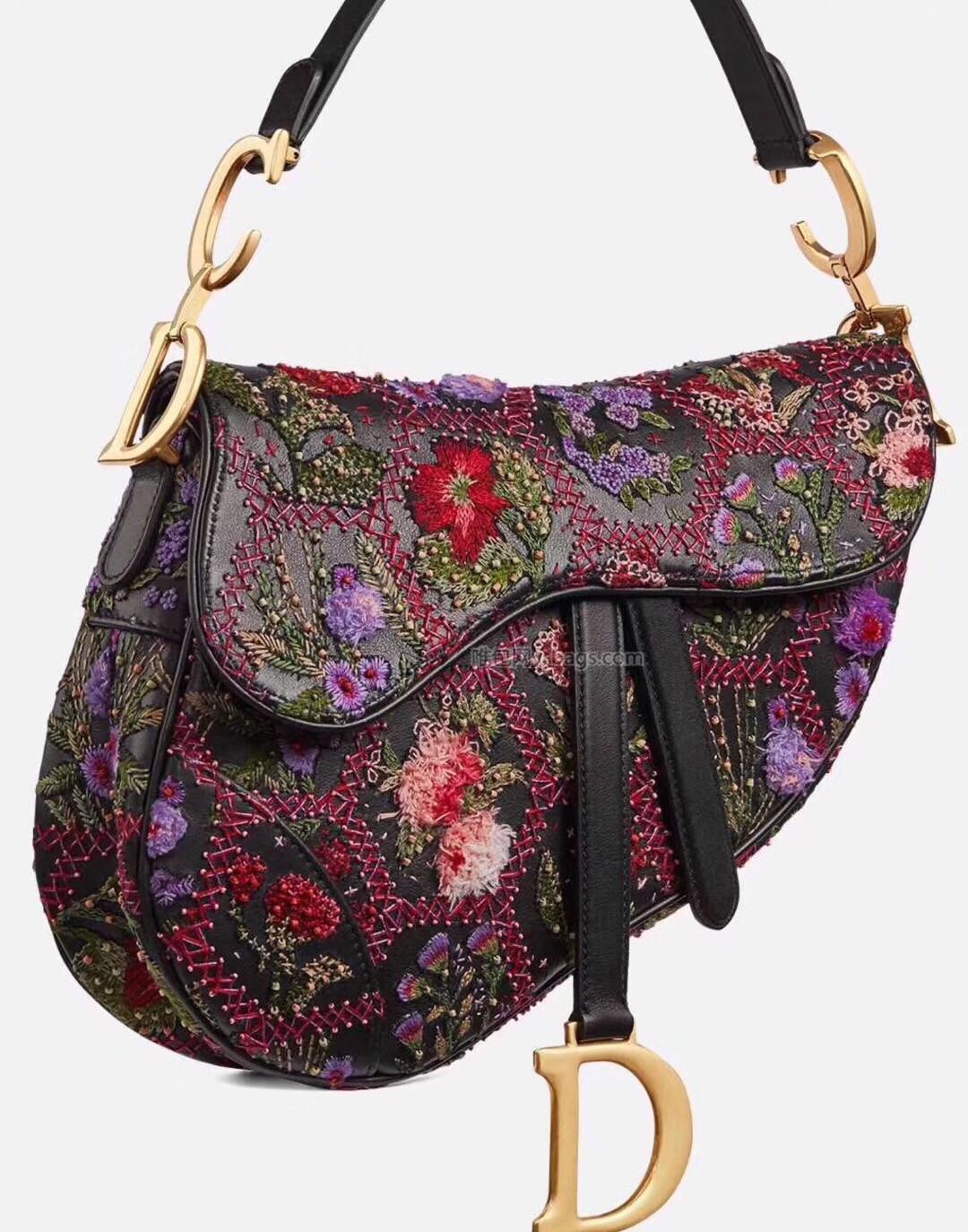 Dior GEBORDUURDE SADDLE-TAS M0446VRNF JH07369Nq93