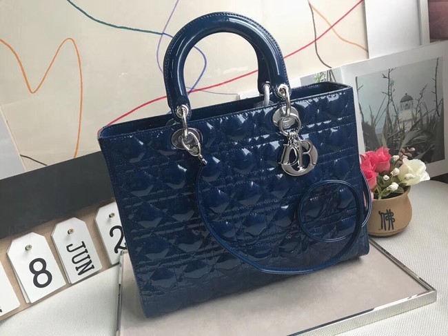 Dior GROTE LADY DIOR-TAS VAN LAMSLEER CAL44560 blue JH07342Oj66