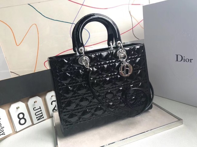 Dior GROTE LADY DIOR-TAS VAN LAMSLEER CBL44560 black JH07341Au34