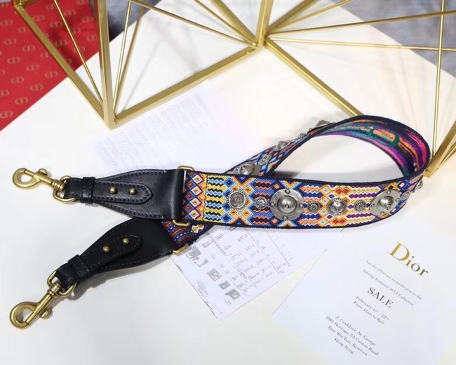 Dior MULTI-COLOURED CANVAS SHOULDER STRAP WITH MEDALLIONS 03566 JH07478vV16
