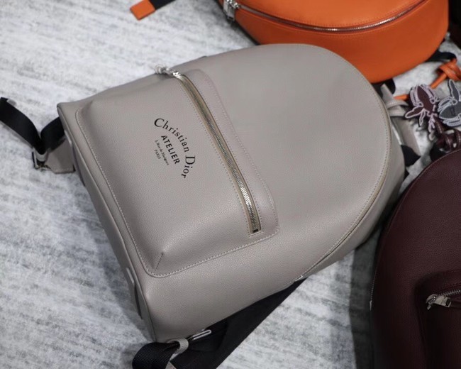 Dior Original Cowhide knapsack S0208 grey JH07542RI33