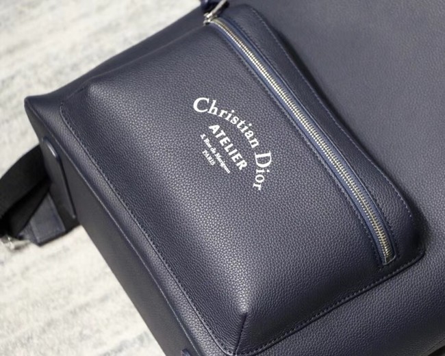 Dior Original Cowhide knapsack S0208 Royal Blue JH07544Hc46