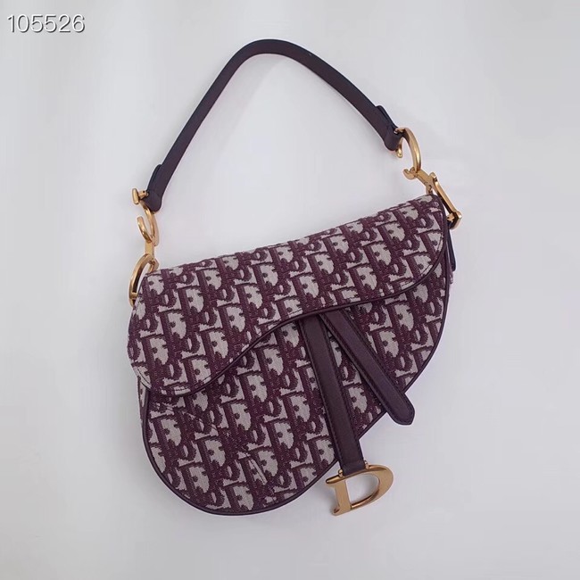 Dior SADDLE BAG CANVAS M0446 purplish JH07298Ce27