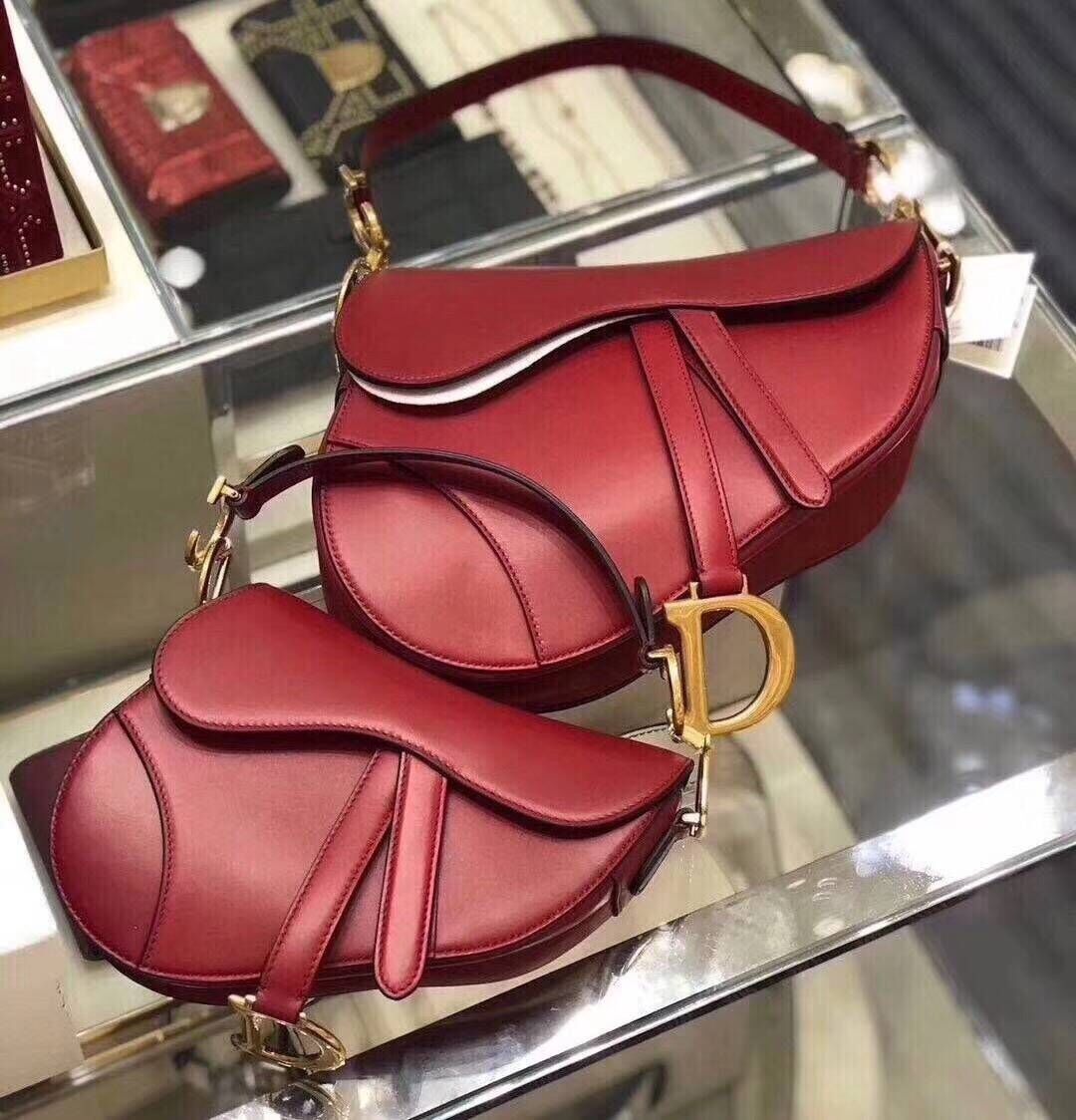 Dior SADDLE BAG IN RED CALFSKIN M0446 red JH07526Bt18