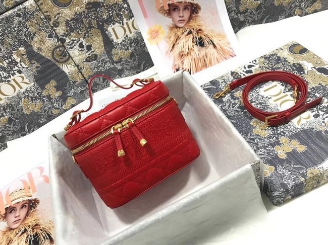 DIOR Sheepskin cosmetic bag S5488 red JH06902jo45