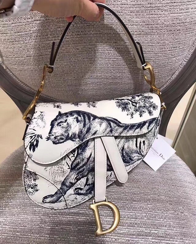 Dior TOILE-DE-JOUY SADDLE-TAS M0446CSNH JH07377kN56