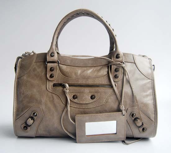 Fake 1:1 balenciaga motorcycle saddle bag 38cm 084332-1 Gray JH09518pg57