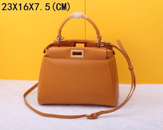 Fake 2015 Fendi new model original sheepskin 520885 light coffee JH08797Qo74