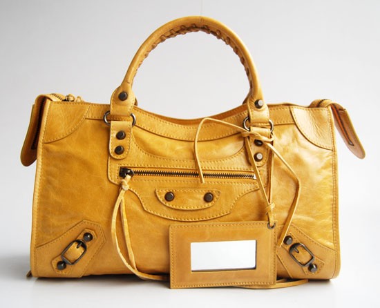 Fake balenciaga motorcycle saddle bag 38cm 084332 Apricot JH09523dS46