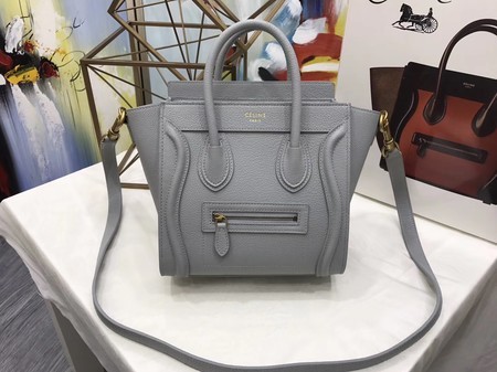 Fake Best Celine NANO MINI Tote Bag Original Leather A3560 Grey JH06235vH80
