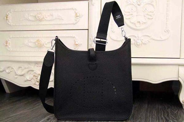 Fake Best Hermes evelyne hot style original leather H1188 black JH01745vH80