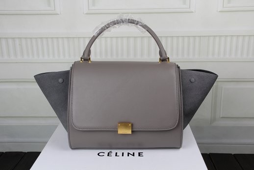 Fake Celine Trapeze Bag Original Leather 3342-1 gray JH06507wn47