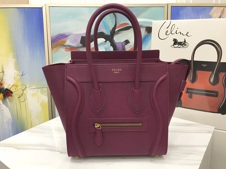 Fake Cheap Celine Luggage Micro Original Leather Tote Bag M3308 Purple JH06200jV17