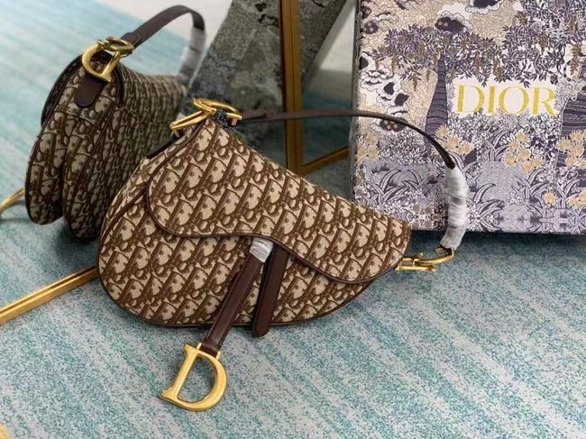 Fake Copy SADDLE BAG Dior Oblique Embroidered M1297ZW Brown JH06895UW33