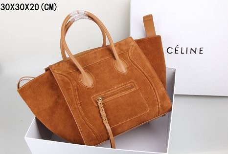 Fashion 2015 Celine classic nubuck leather with original leather 3341-4 light coffee JH06524EB73
