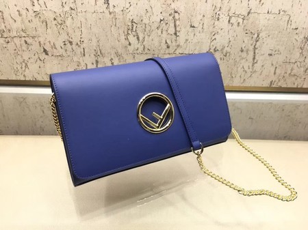 Fendi KANI original Calf leather Shoulder Bag 3326 blue JH08738sc42