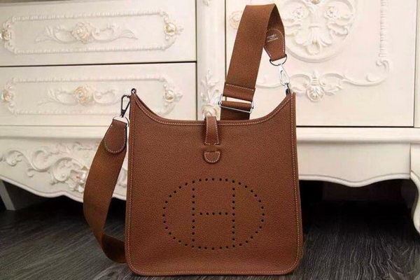 Hermes Evelyne 28cm Messenger Bag Original Leather H1188 Wheat JH01400YR22
