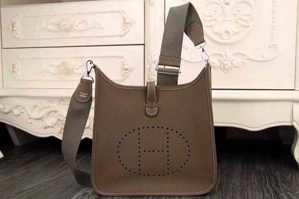 Hermes evelyne hot style original leather H1188 dark gray JH01739BV46