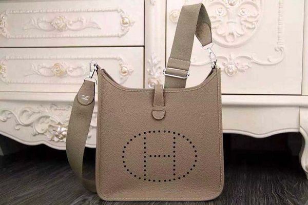 Hermes evelyne hot style original leather H1188 light gray JH01741Nk59