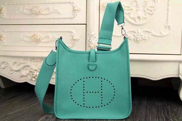 Hermes evelyne hot style original leather H1188 light green JH01743tQ92
