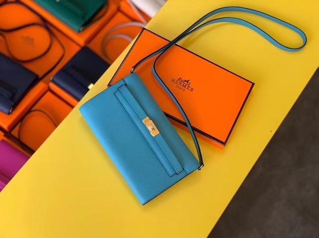 Hermes Original kelly espom leather to go woc Bag H4087 blue JH01218vV16