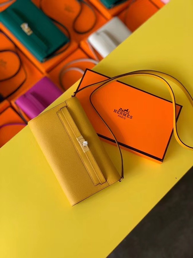 Hermes Original kelly espom leather to go woc Bag H4087 yellow JH01220qa98
