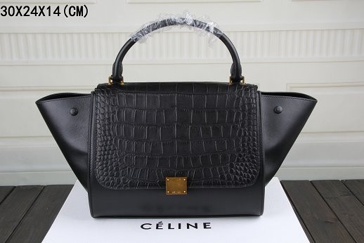High Quality Celine Trapeze Bag Original Leather3342-3 black JH06510WY31