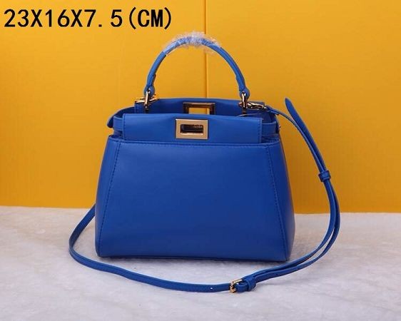 Imitation 1:1 2015 Fendi new model original sheepskin 520885 blue JH08795LT32