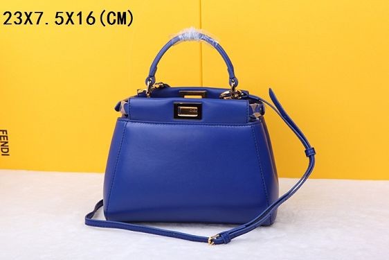 Imitation 1:1 2015 Fendi new model original sheepskin 520885 brilliant blue JH08801qd57