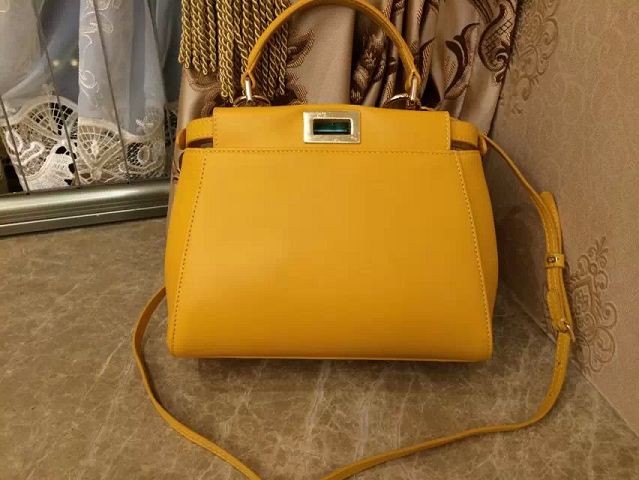 Imitation 2015 Fendi winter best-selling model original leather 55211 yellow JH08816VJ28