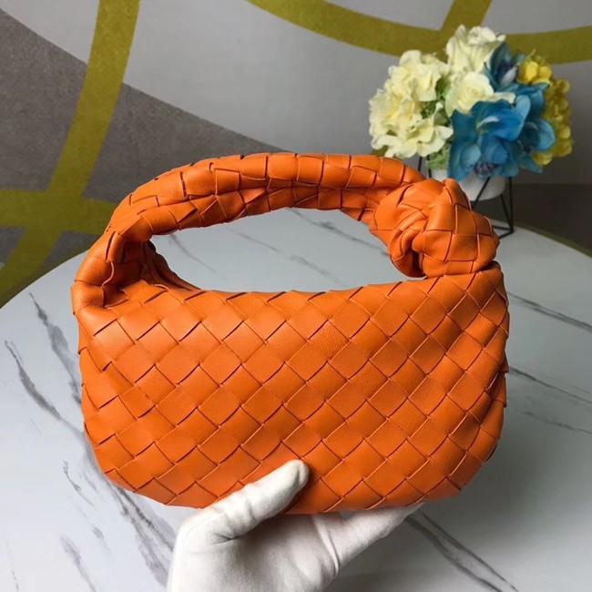 Imitation Cheap Bottega Veneta Original Weave Leather Bag BV4588 orange JH09266wG78