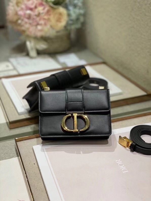 Imitation DIOR 30 MONTAIGNE BAG Calfskin mini M9204U black JH06767qN69