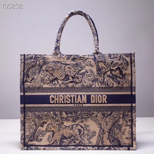 Imitation DIOR BOOK TOTE BAG TOILE DE JOUY M1286ZT blue JH07395vK93