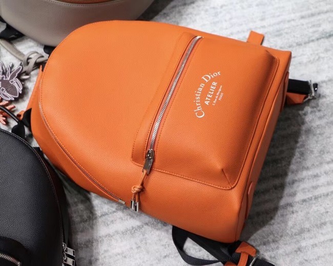 Imitation Dior Original Cowhide knapsack S0208 orange JH07545pd51