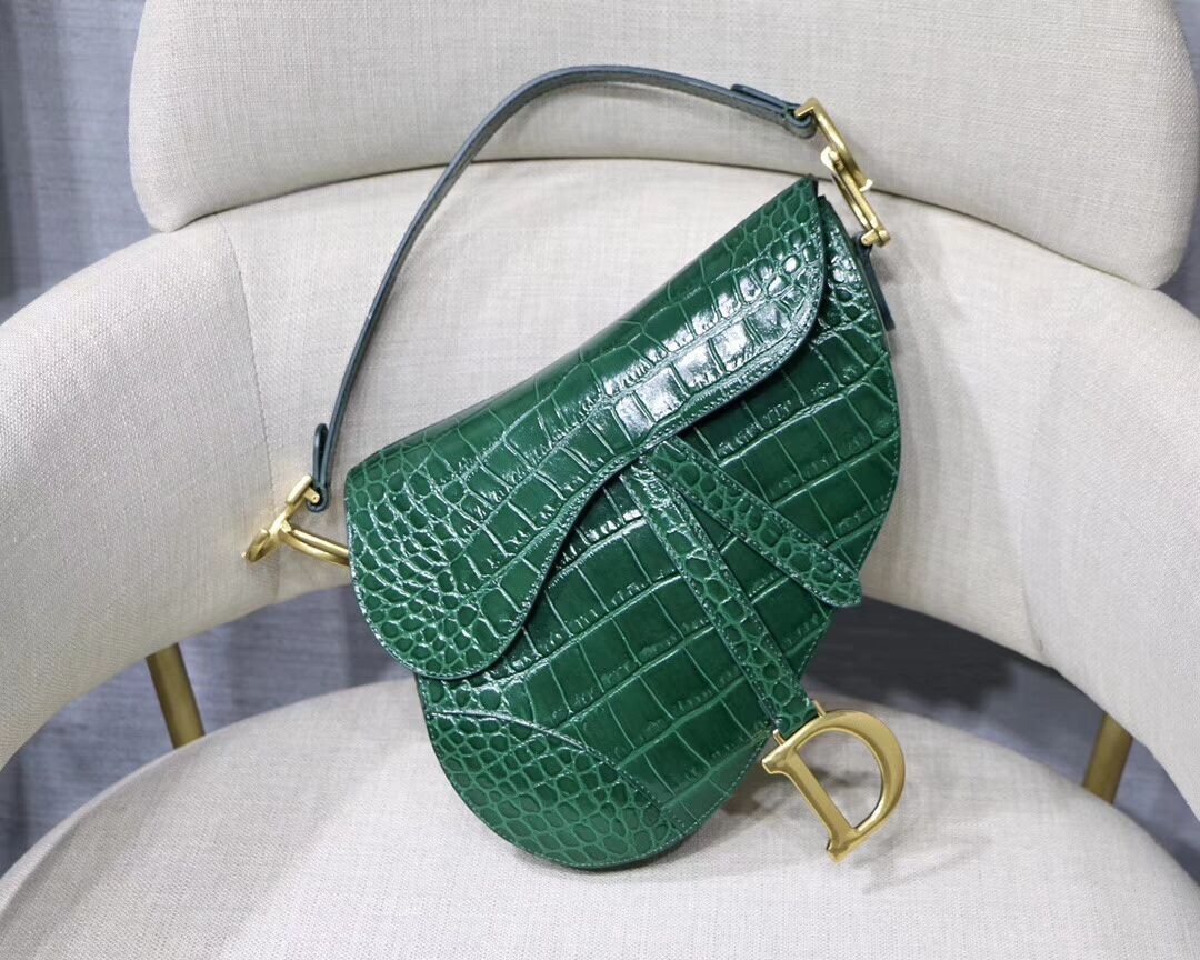 Imitation Dior SADDLE SOFT CALFSKIN BAG C9045 green JH07046VJ28