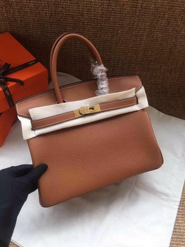 Imitation Hermes Birkin Tote Bag Original Togo Leather BK35 Camel JH01512Rd46