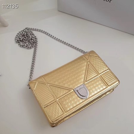 Imitation High Quality Dior DIORAMA leather Chain bag S0328 gold JH07221dN21