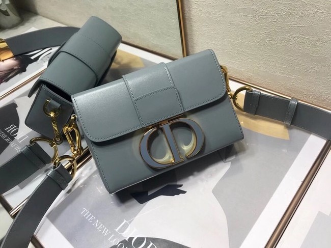 Imitation Hot DIOR 30 MONTAIGNE BOX BAG Mint Cloud Blue Box Calfskin M9204U JH06826CQ60