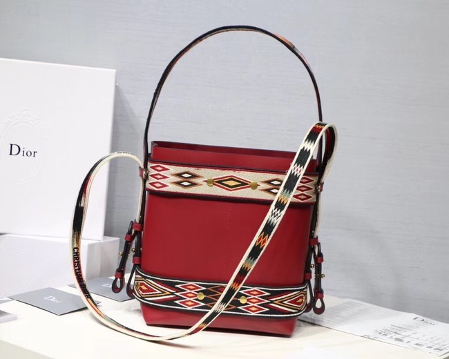 Imitation Luxury DIOR DIORODEO HOBO TAS VAN KALFSLEER M5871 red JH07429VD53
