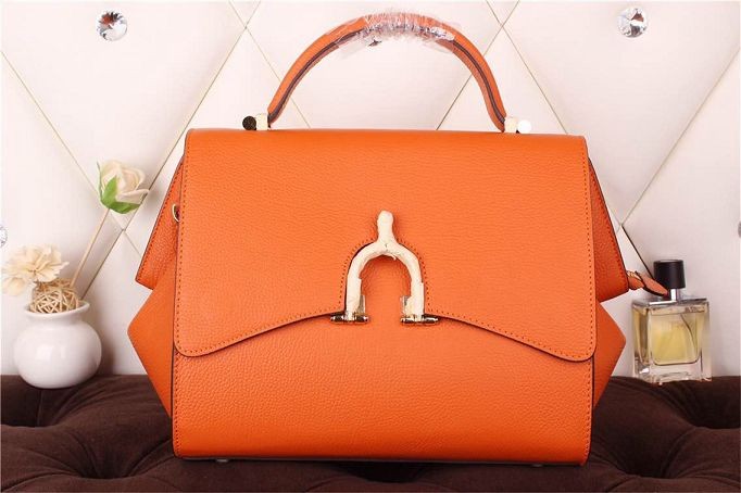 Imitation Luxury Hermes kelly 35CM stirrup top handle bag 30560 orange JH01759VD53