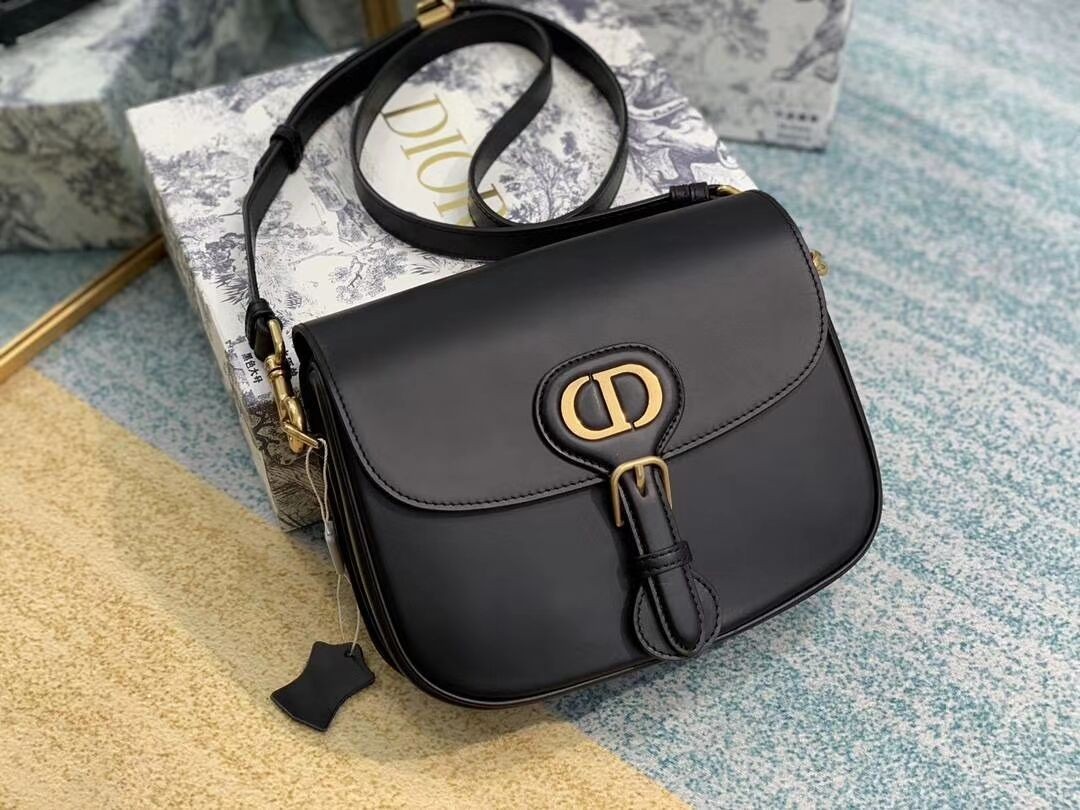 Imitation MEDIUM DIOR BOBBY BAG Box Calfskin M9319 black JH06955pd51
