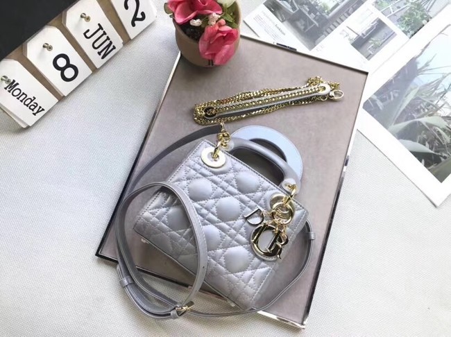 Imitation MINI LADY DIOR-TAS VAN LAMSLEER M15P grey JH07357qN69