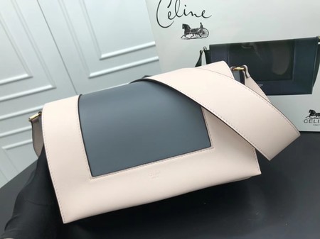 Imitation Top Celine frame Bag Original Calf Leather 5756 white.grey JH06099eP47