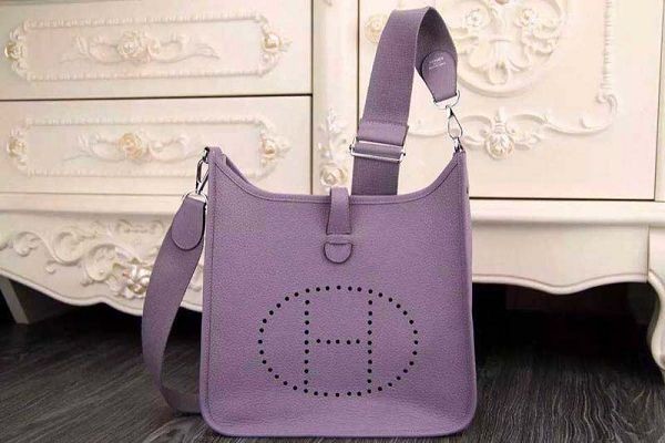 Knockoff AAAAA Hermes evelyne hot style original leather H1188 purple JH01737bP60