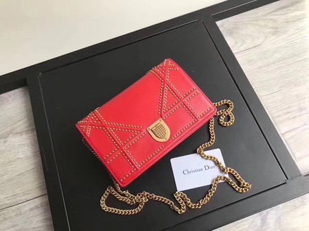 Knockoff Dior CANNAGE Original sheepskin Leather mini Shoulder Bag 3709 red JH07633xd98