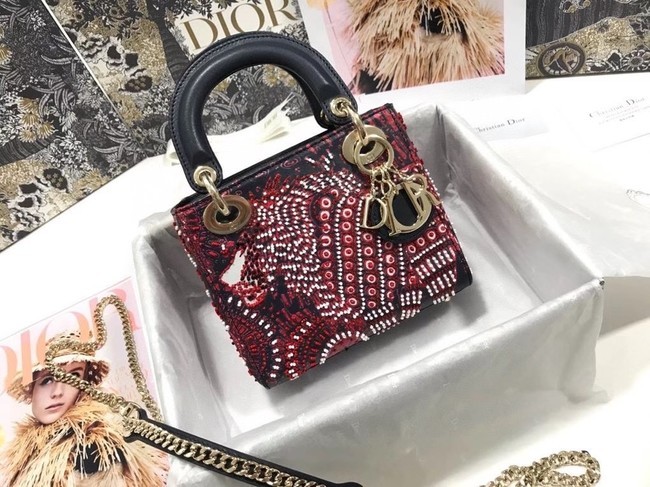 Knockoff Luxury LADY DIOR DIOR TOTE EMBROIDERED CANVAS BAG 2550-1 JH06889Pd89
