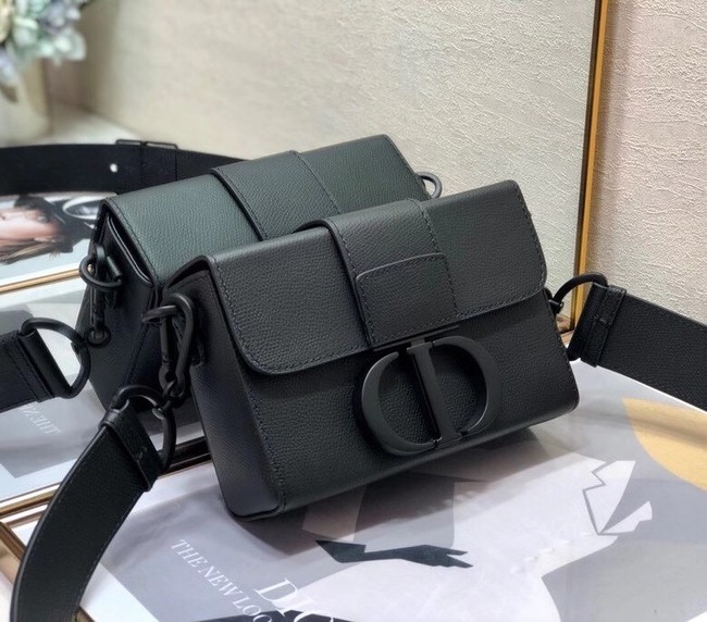 Knockoff Top DIOR 30 MONTAIGNE BOX BAG Black Ultramatte Grained Calfskin M9204S JH06905wV33