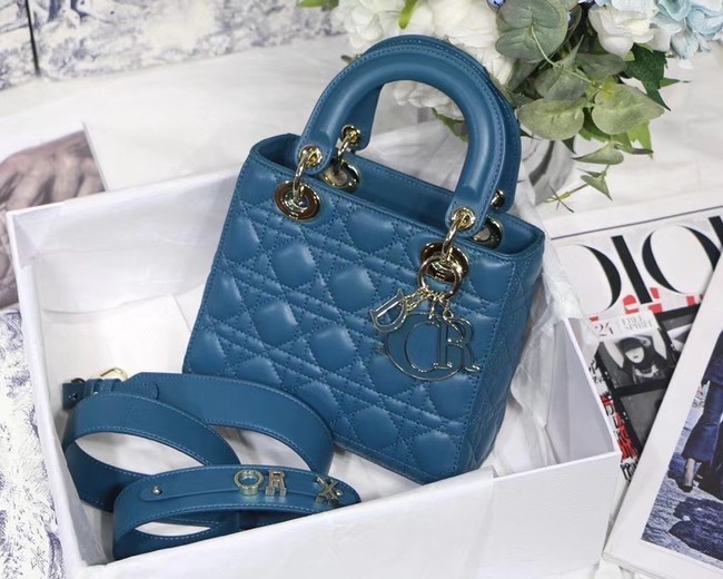 LADY DIOR MY ABCDIOR BAG Cannage Lambskin M0538O blue JH06715DO87