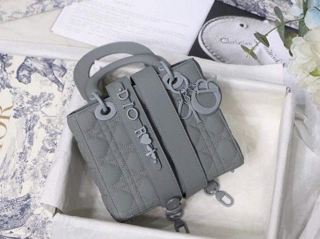 LADY DIOR MY ABCDIOR BAG Gray Ultramatte Cannage Calfskin M0538SLOI JH06892jW13