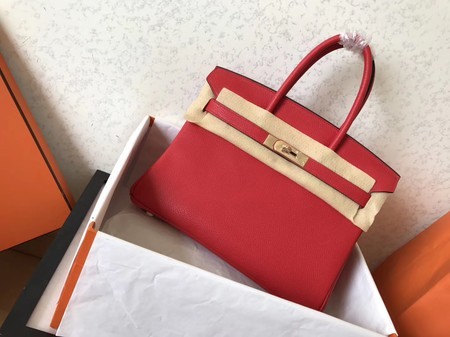 Luxury Hermes Birkin 35CM Tote Bag Original Togo Leather BK35 red JH01631Kv15